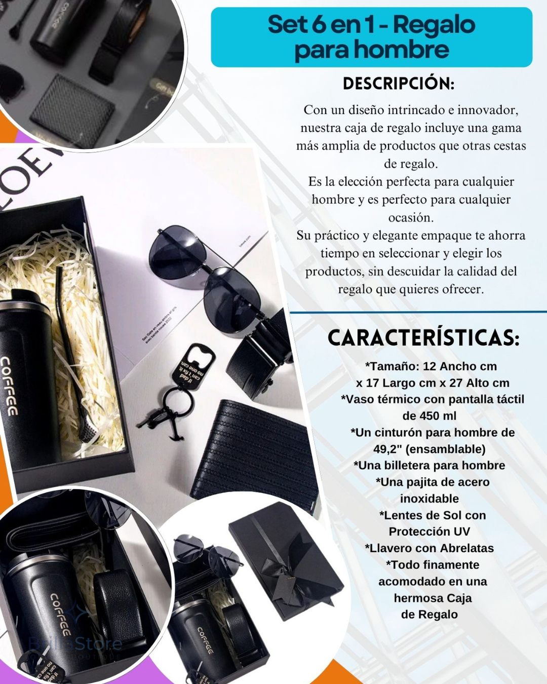 SET 6 EN 1 PARA HOMBRE