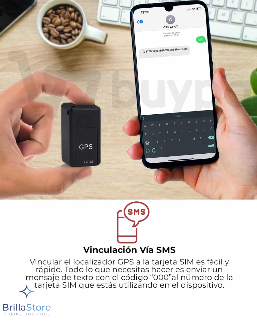 Mini GPS GF07 Llavero Conexión con Chip